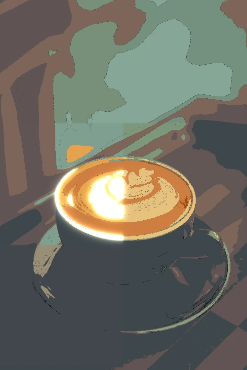 Cafe Mocca illustration style.