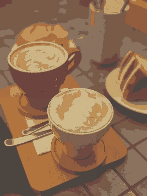 Cafe Mocca illustration style.